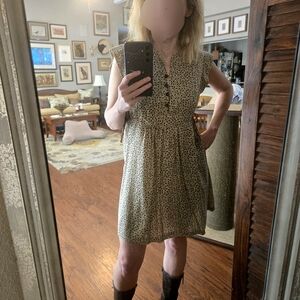 Vintage Floral Print Dress